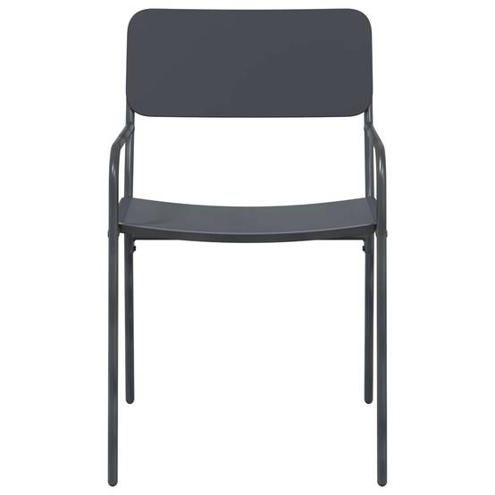 Chaises de jardin acier anthracite 51 x 55 x 81 cm - PANGIVO - Image 4