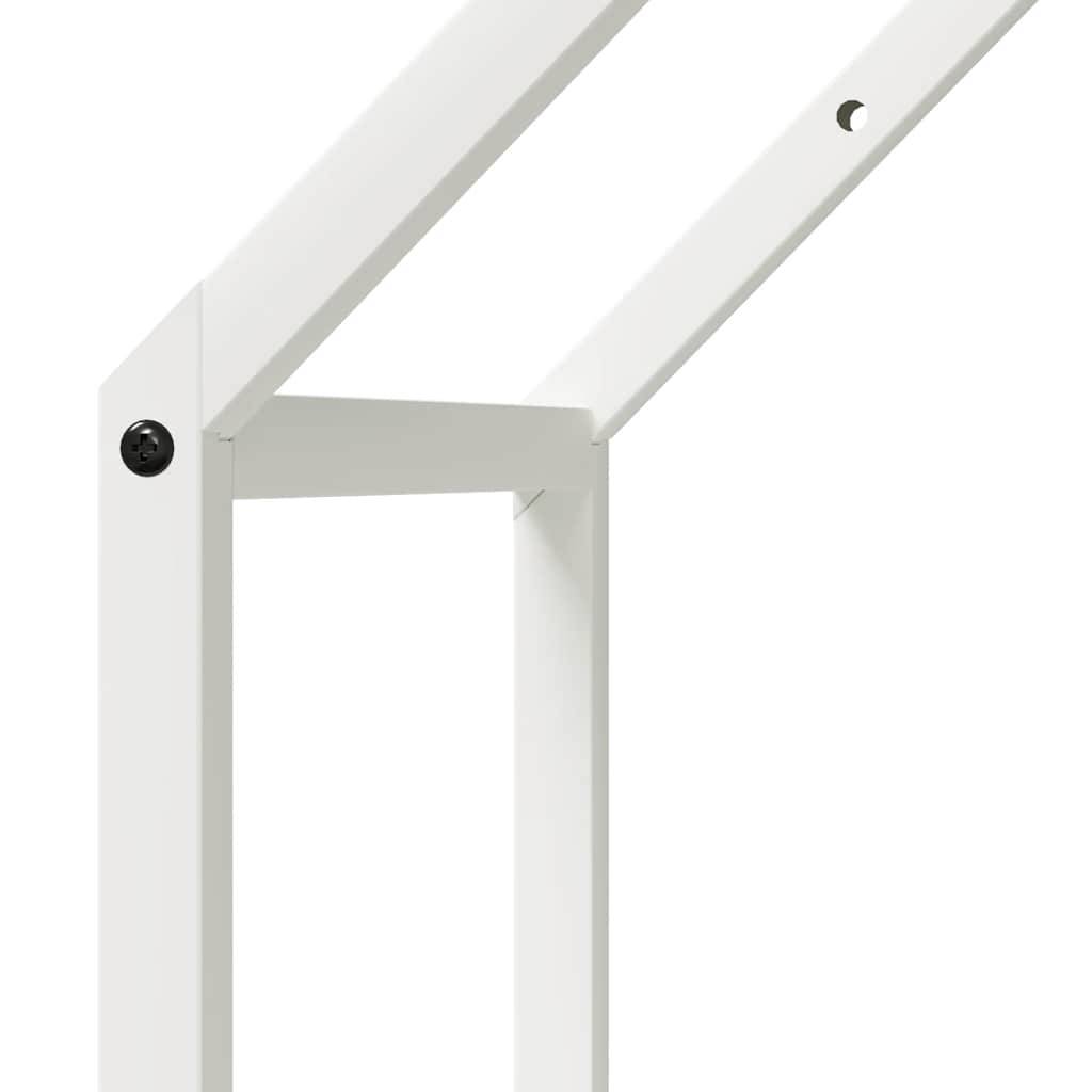 Porte-bûches en acier pour cheminée intérieure Blanc 40x25x60 cm – ComfortXL Outdoor Living - Image 7
