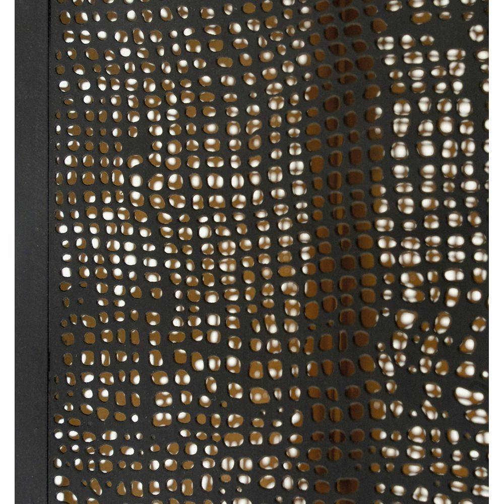 Aubry Gaspard - Lanterne carrée en métal noir et doré Grand modèle - Imagen 4