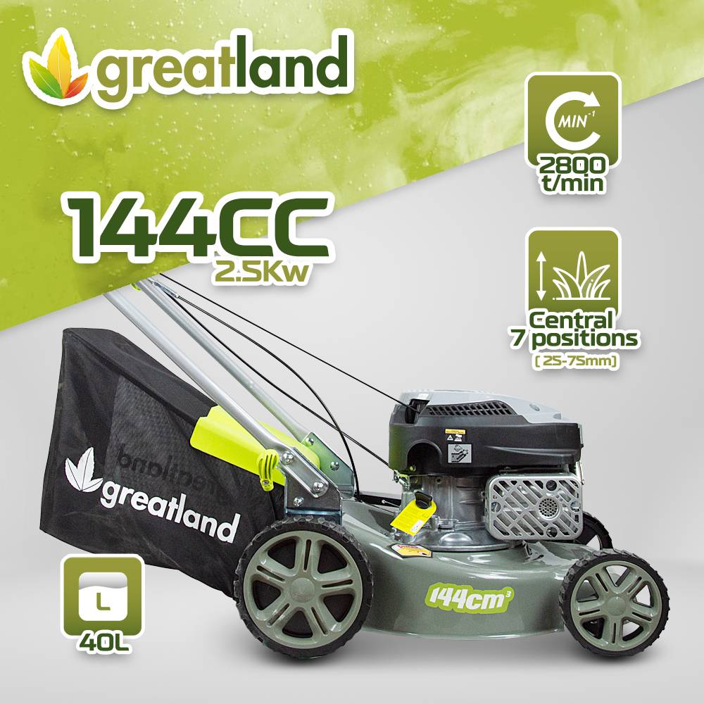 Greatland - Tondeuse thermique tractée 144 CC - 400mm - Bac 40 litres - Image 2