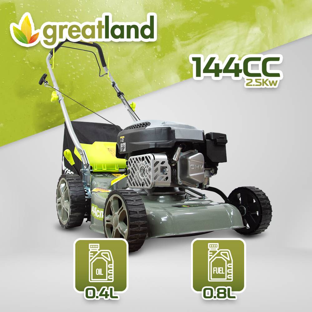 Greatland - Tondeuse thermique tractée 144 CC - 400mm - Bac 40 litres - Image 4