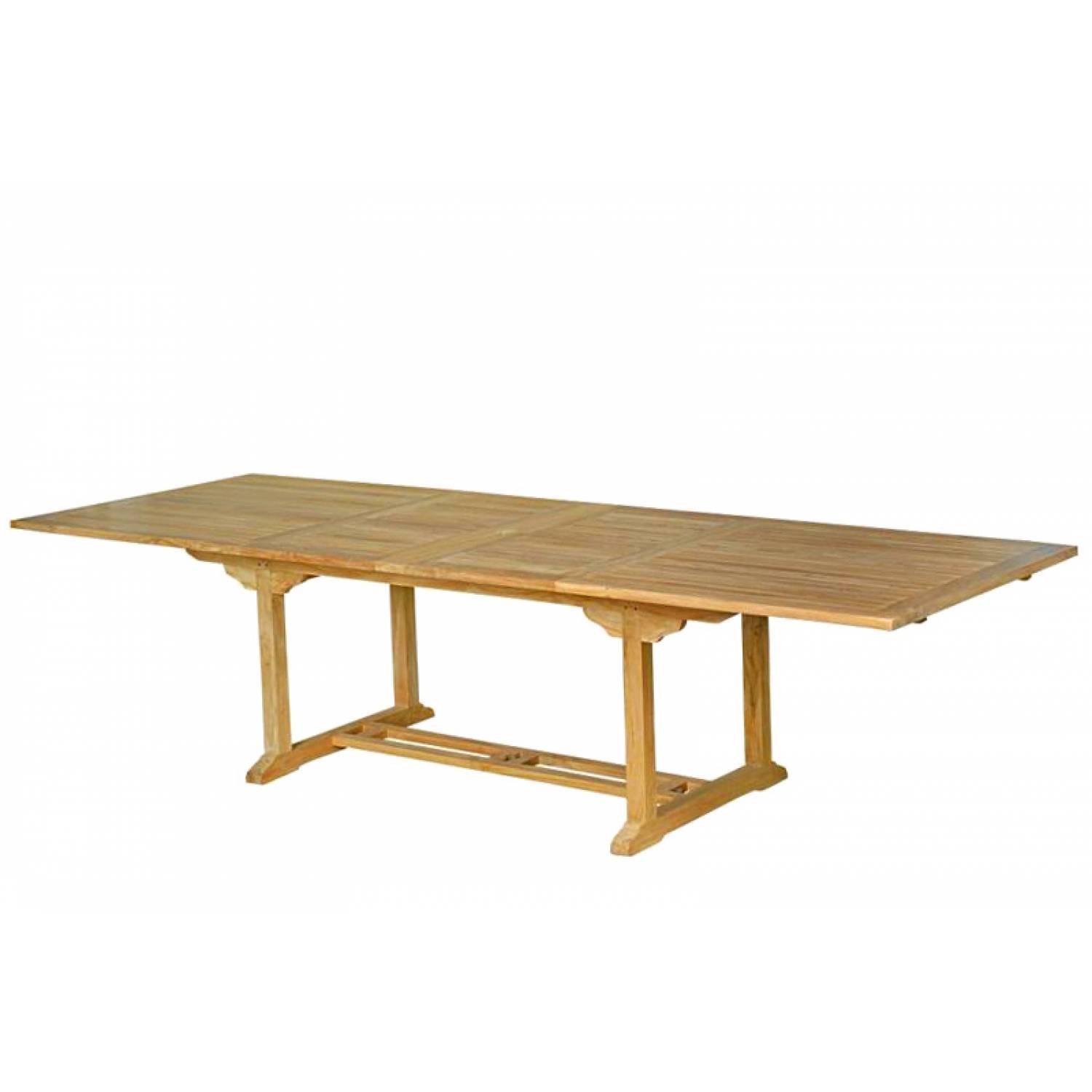 Salon de jardin teck 12 places table rectangulaire 10 chaises KAJANG - Image 7