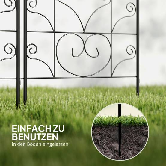 Treillage métallique pour plantes grimpantes avec design oiseau, noir, 50 x 120 cm (lot de 2) - PANGIVO - Image 7