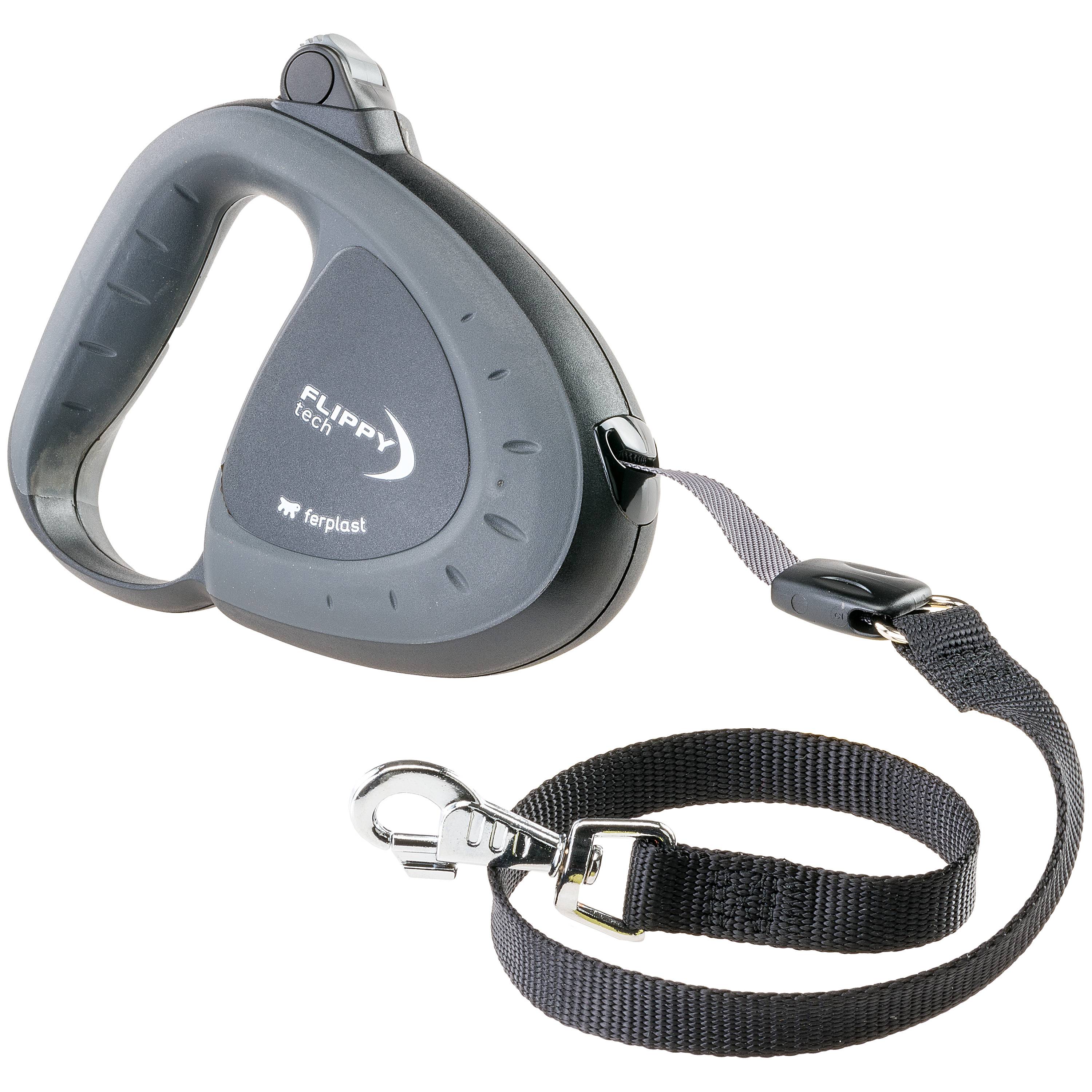 Ferplast - Ferplast Laisse Chien Enrouleur FLIPPY TECH, Laisse pour Chiens de Taille Moyenne jusqu'à 25 Kg. Sangle Extensible max 3 m. Bouton de verrouillage et - Imagen 1