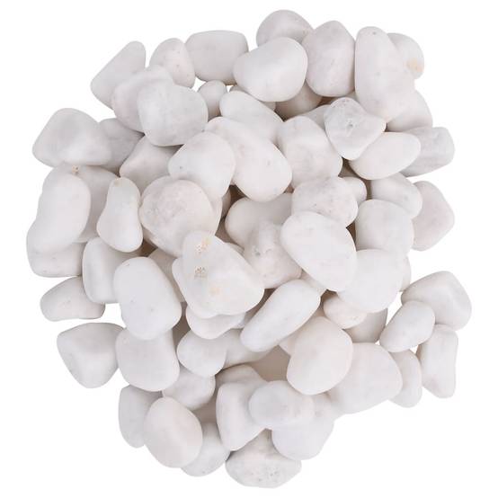 Galets Décoratifs Blancs Pierres Polies pour Jardin Paillage Déco Aquarium 2-5 cm 10 kg - ComfortXL Outdoor Living - Image 3