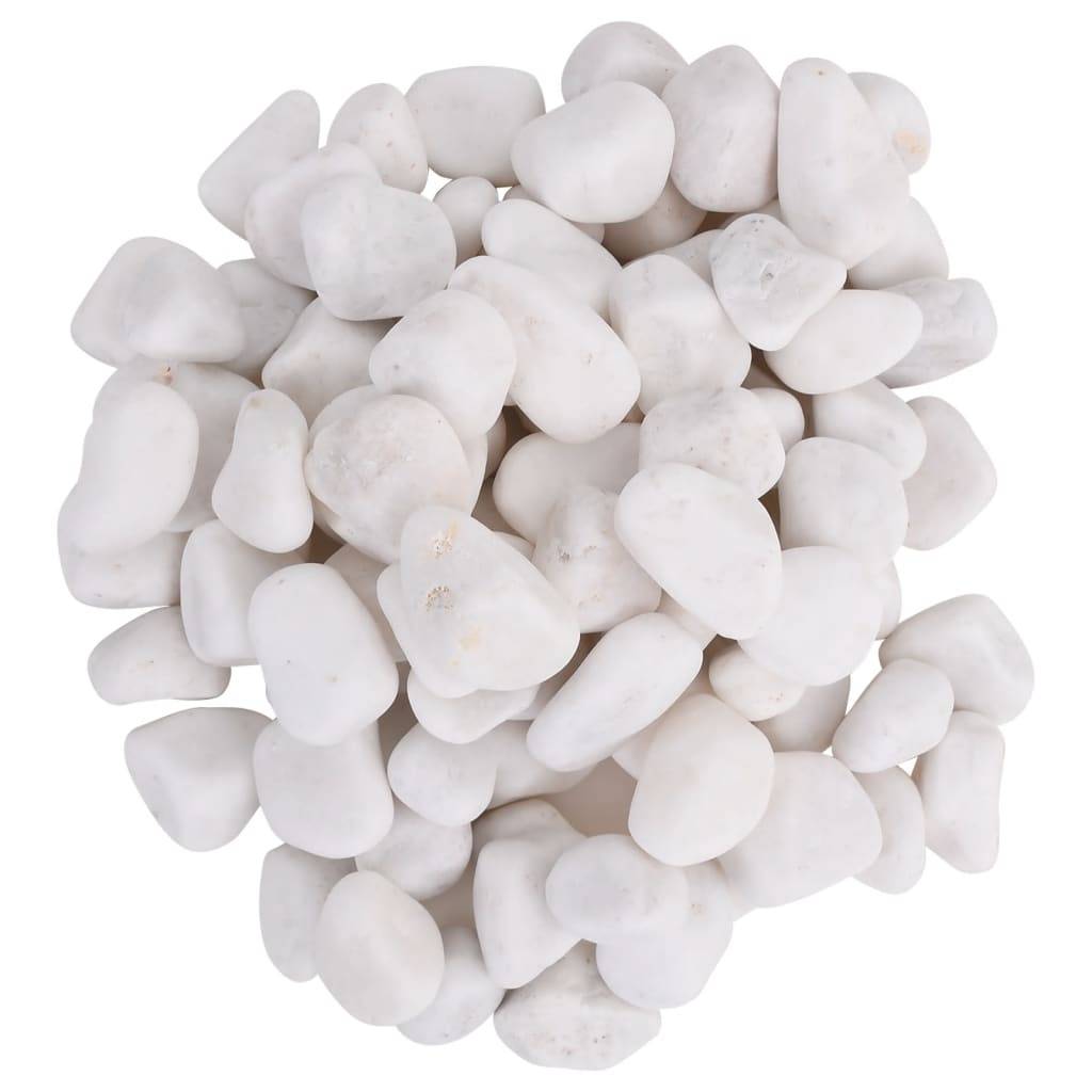 Galets Décoratifs Blancs Pierres Polies pour Jardin Paillage Déco Aquarium 2-5 cm 10 kg - ComfortXL Outdoor Living - Image 3