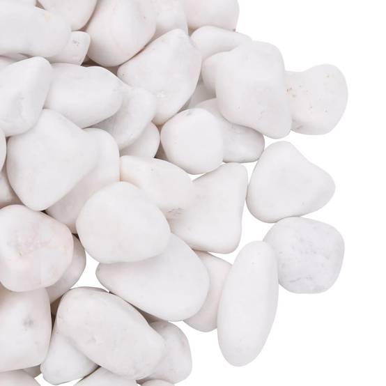 Galets Décoratifs Blancs Pierres Polies pour Jardin Paillage Déco Aquarium 2-5 cm 10 kg - ComfortXL Outdoor Living - Image 4