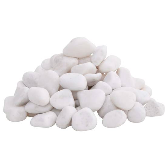 Galets Décoratifs Blancs Pierres Polies pour Jardin Paillage Déco Aquarium 2-5 cm 10 kg - ComfortXL Outdoor Living - Image 2