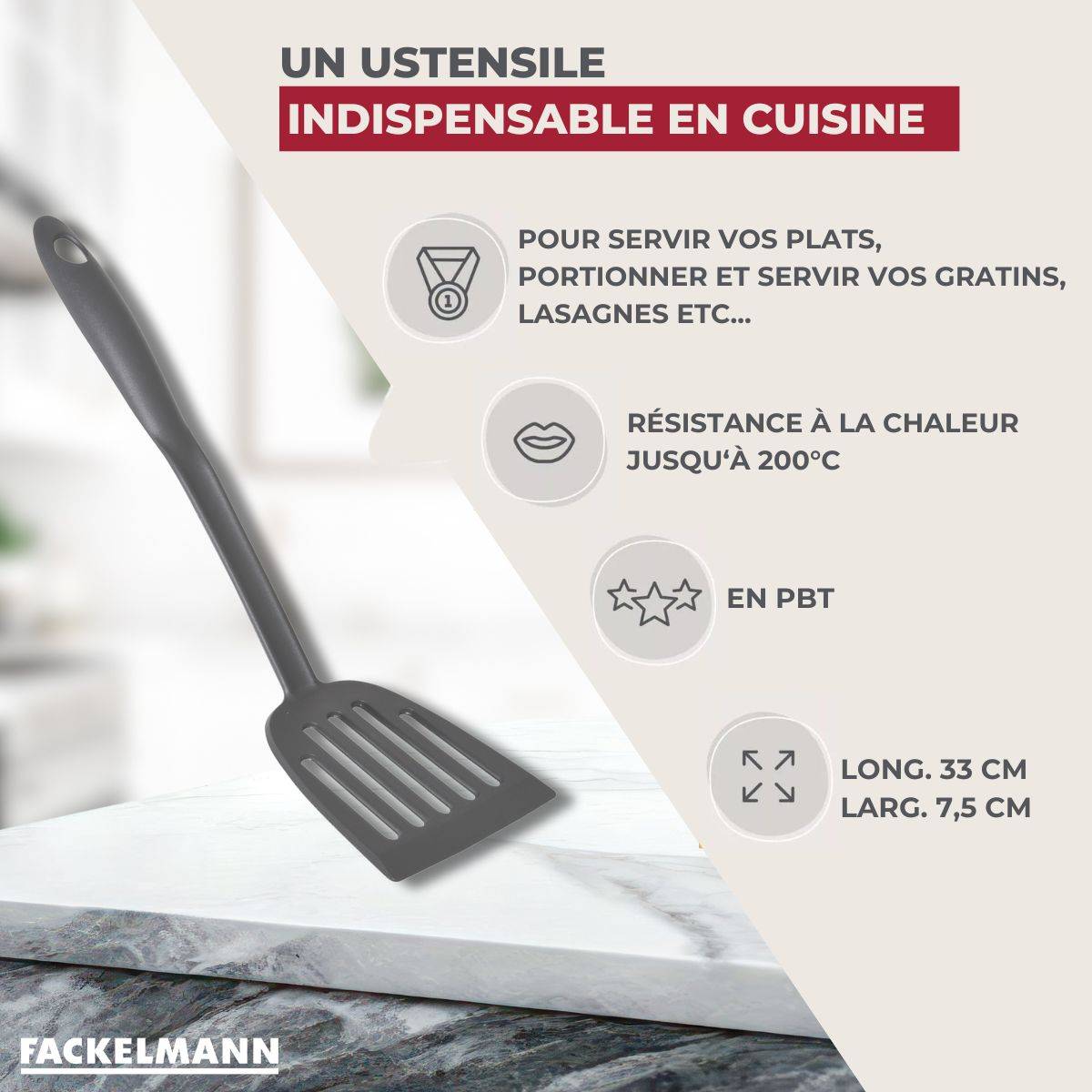 Pelle à servir 33 cm Fackelmann CLIP - Image 3