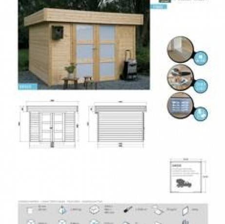 Abri de jardin ODENSE en bois 8,64 m², Plancher Non - Imagen 5