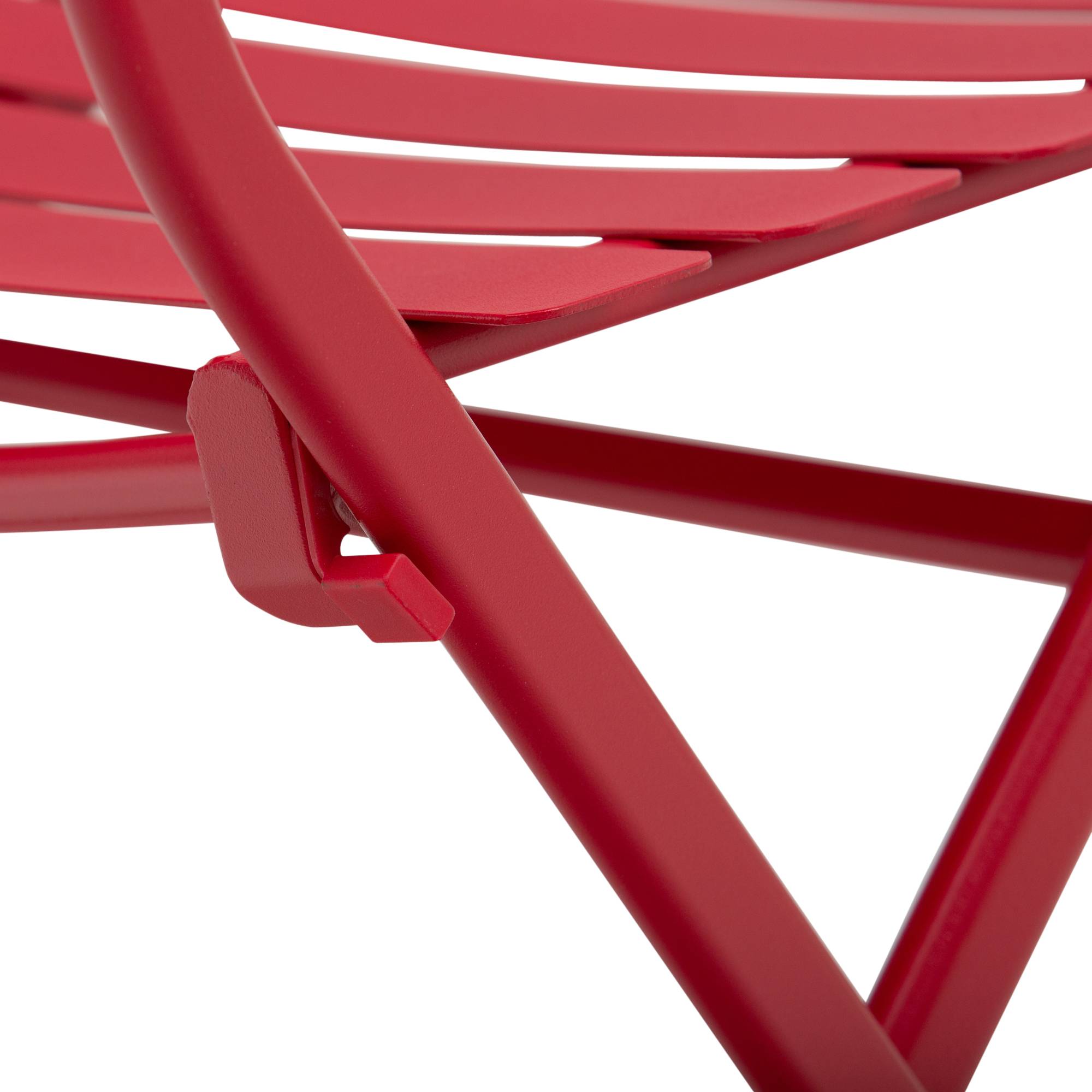 Outsunny - Salon de jardin bistro pliable - table ronde Ø 60 cm avec 2 chaises pliantes - métal thermolaqué rouge - Outsunny - Imagen 8