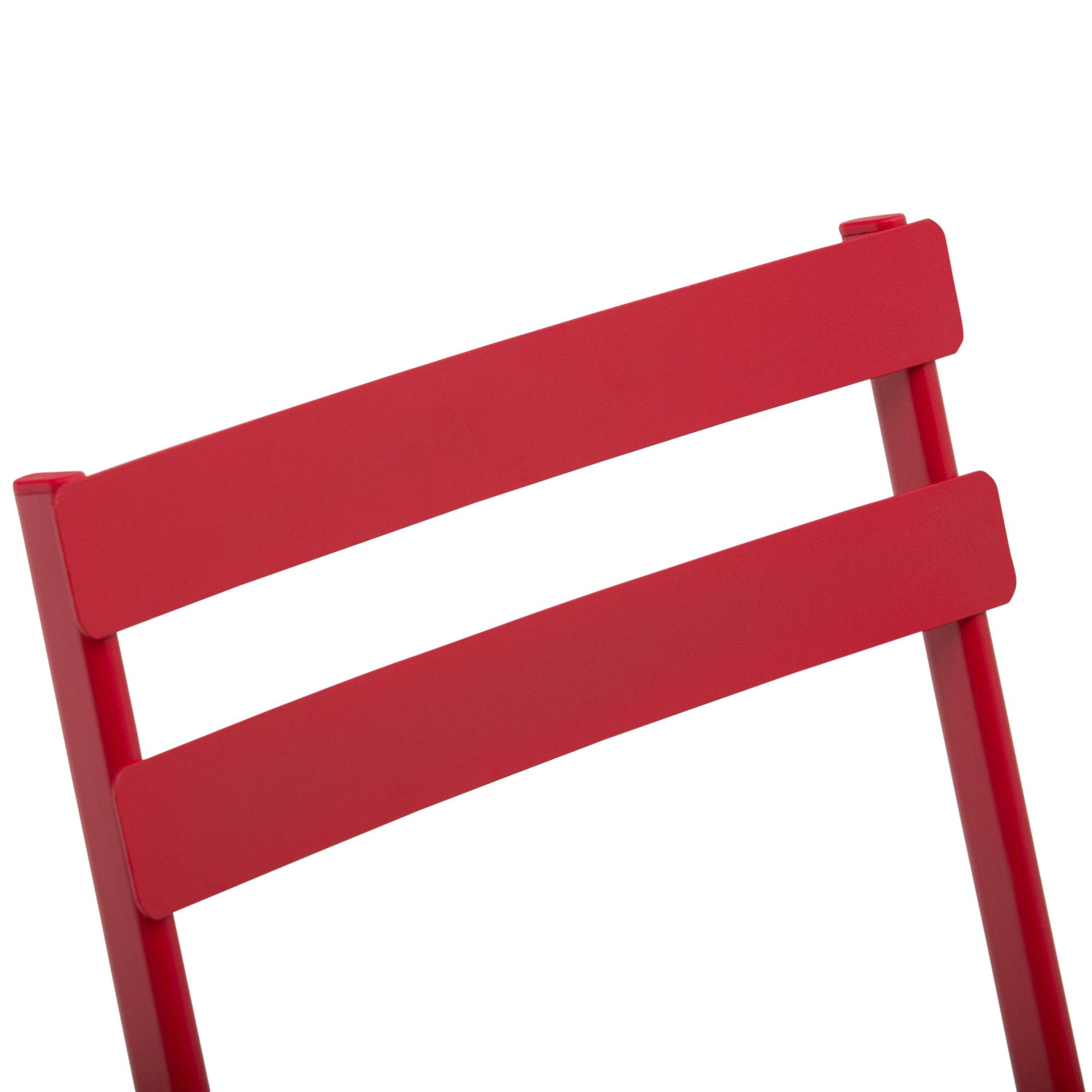 Outsunny - Salon de jardin bistro pliable - table ronde Ø 60 cm avec 2 chaises pliantes - métal thermolaqué rouge - Outsunny - Imagen 7
