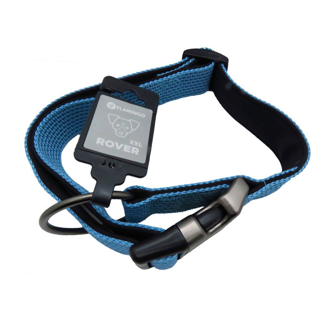 Collier Jannu bleu réglable de 55 à 75 cm 38 mm taille XXL pour chien - Image 2