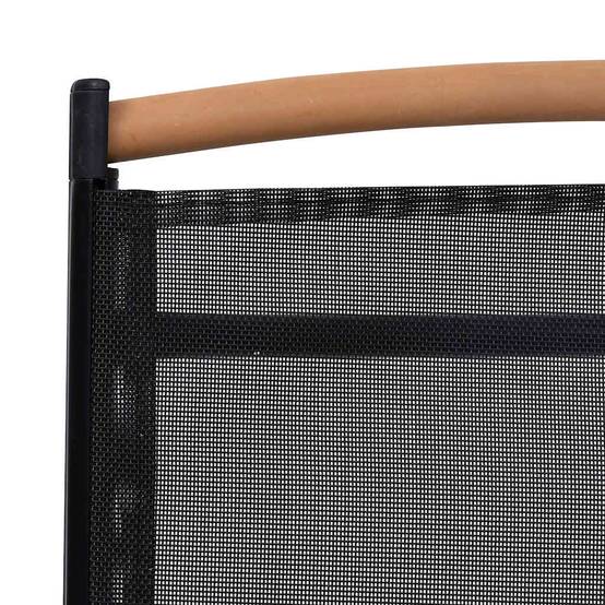 Lot de 2 Chaises de jardin | Chaise d'extérieur pliables aluminium et textilène noir - Image 8