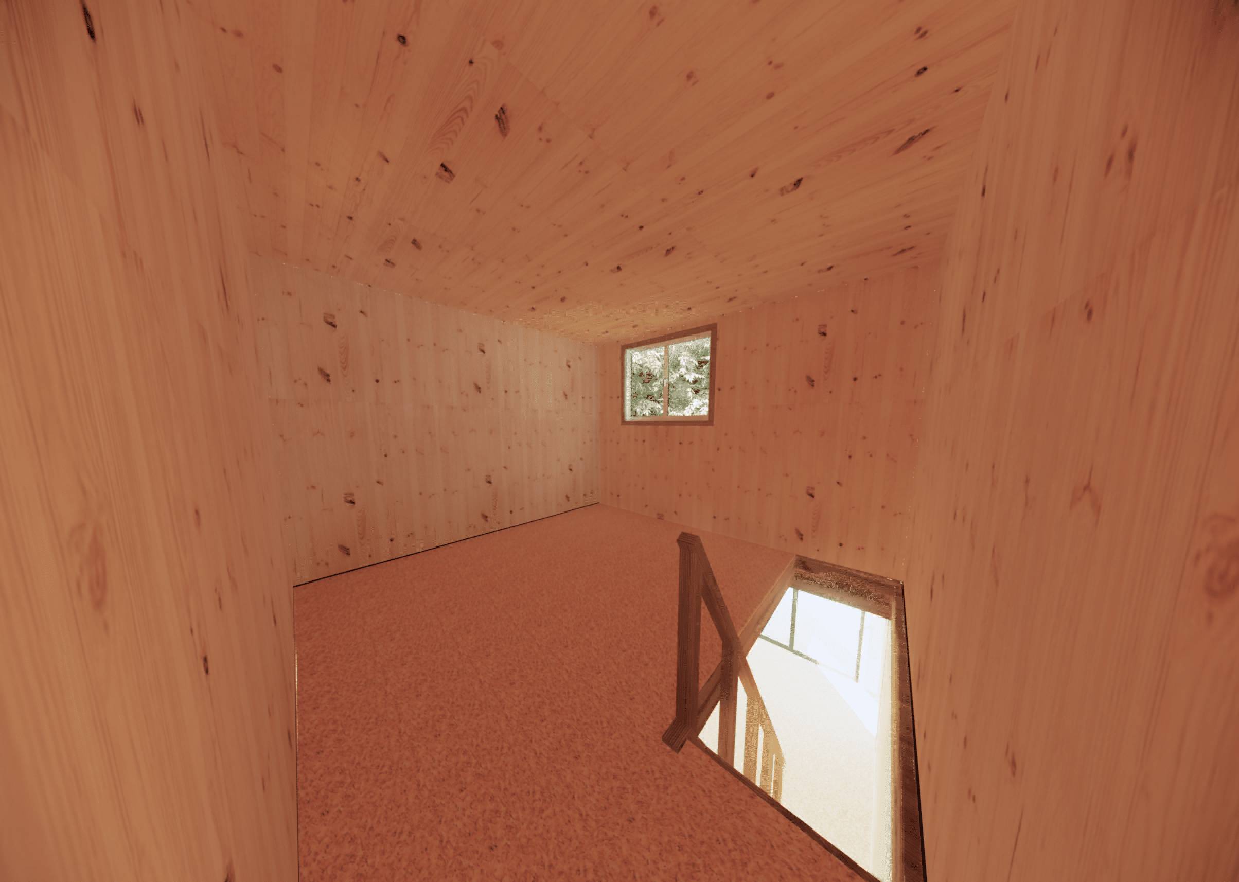Studio de jardin bien isolé en bois 5,5 x 3,5 x 2,7 m / isolation RE2020 avec mezzanine et terrasse - Image 6