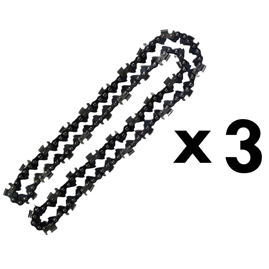 Gt Garden - Lot de 3 chaînes 72 maillons pour tronçonneuse - GT GARDEN - Imagen 1