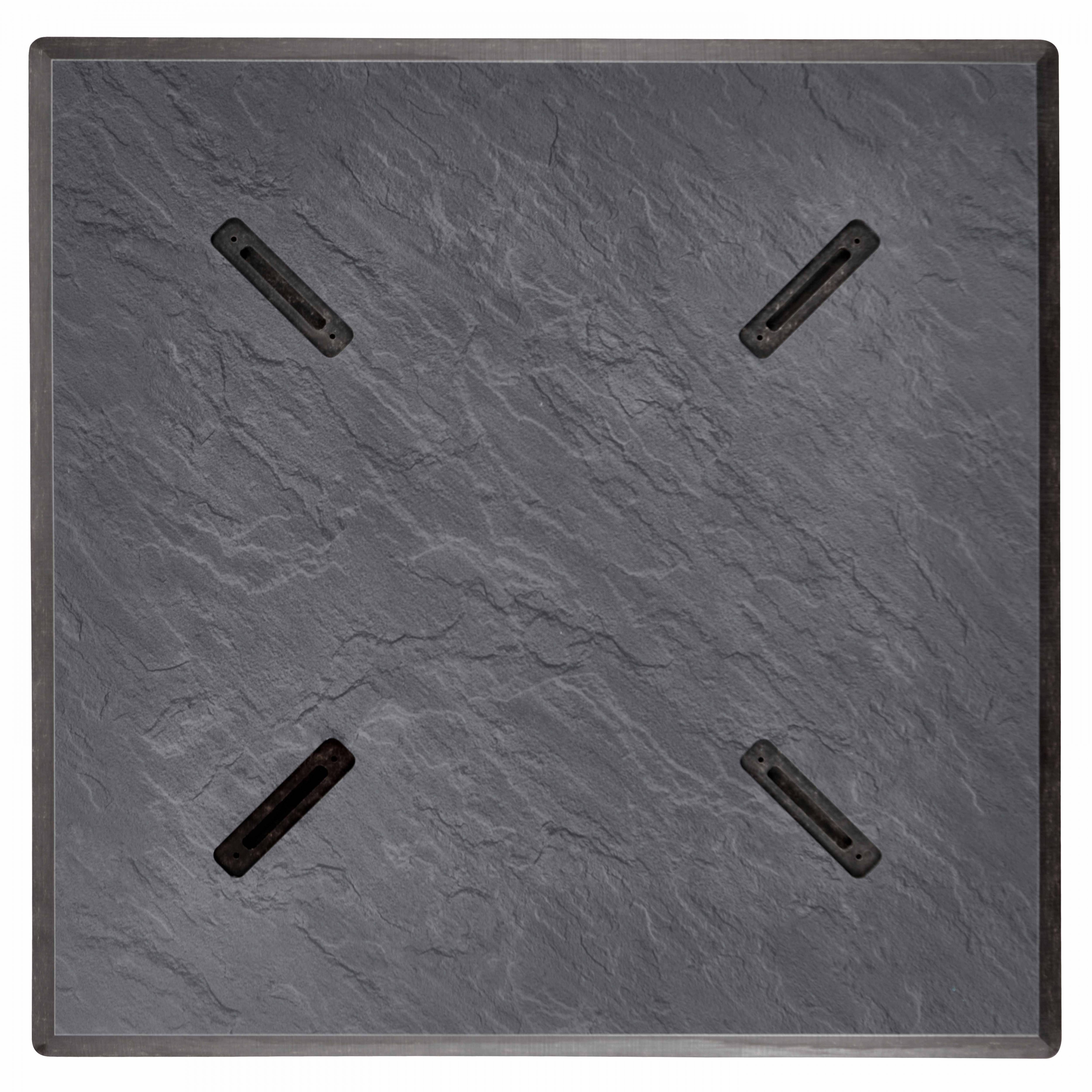 Oviala - Table de terrasse 60 cm inclinable ardoise gris foncé Opéra - Oviala - Imagen 5