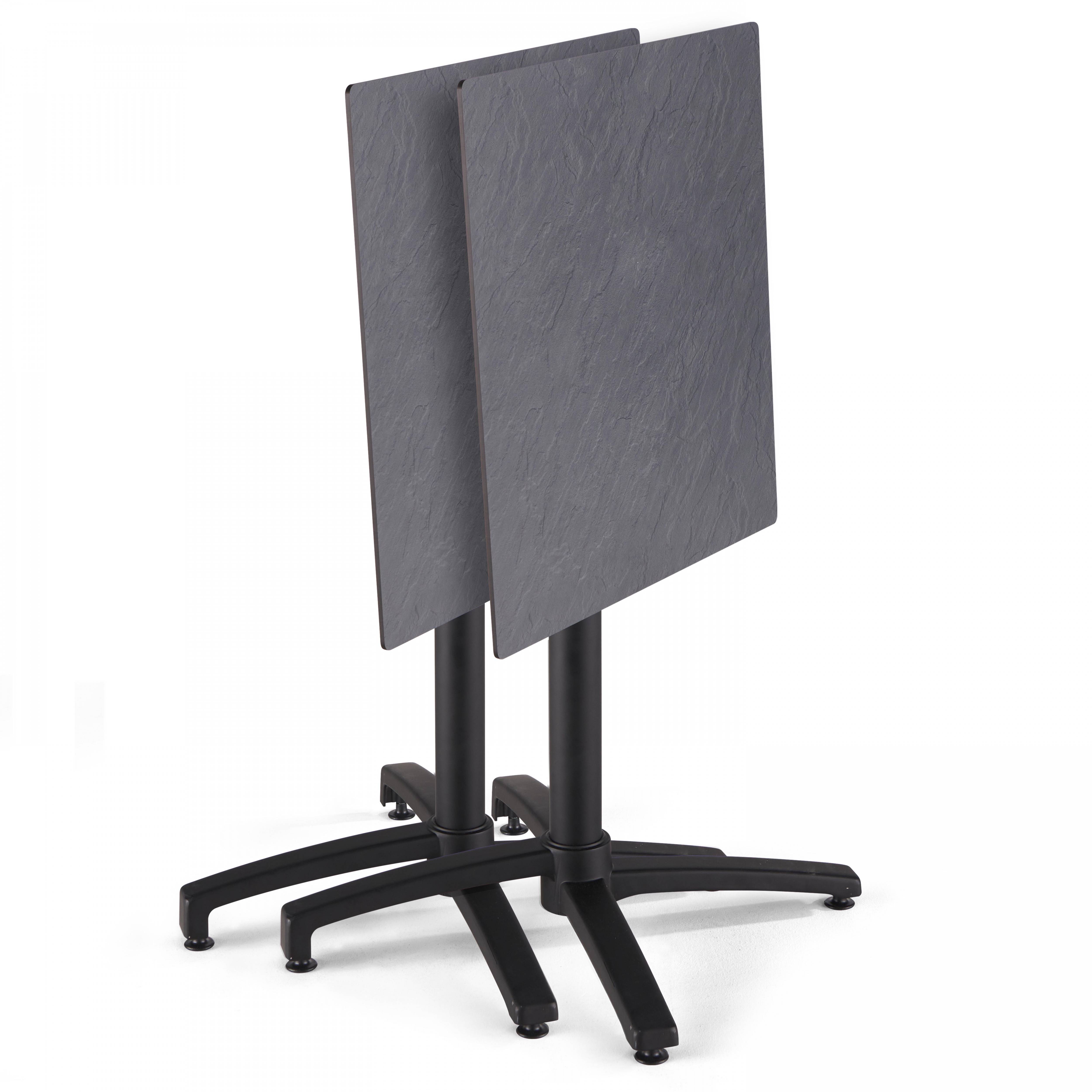 Oviala - Table de terrasse 60 cm inclinable ardoise gris foncé Opéra - Oviala - Imagen 2