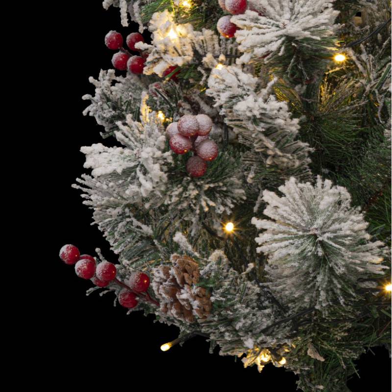 Sapin extérieur à planter H90cm 50 LED blanc chaud solaire FEERIC LIGHTS & CHRISTMAS - Image 3