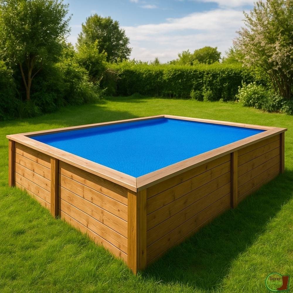 Terre Jardin - Bâche à bulles piscine rectangulaire 180 microns 2 x 4 Bleu - Imagen 7