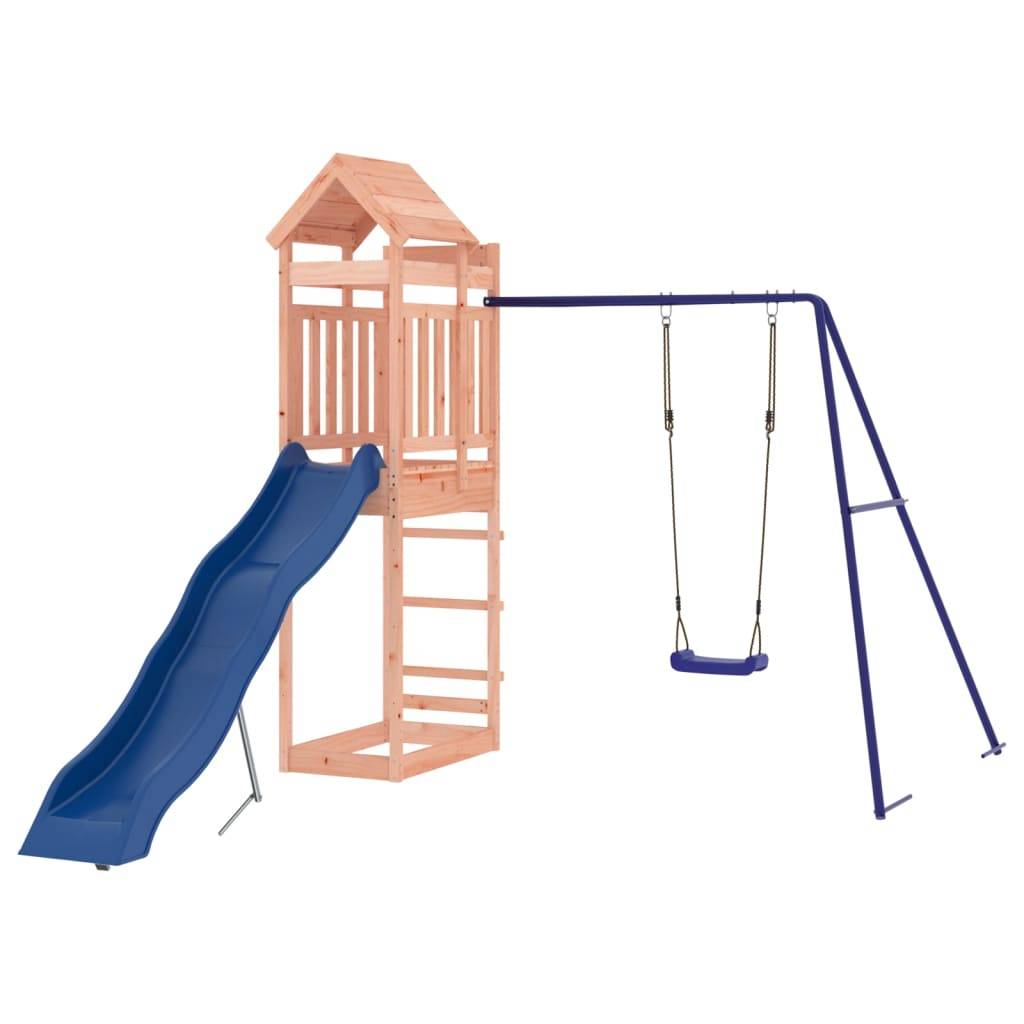 Helloshop26 - Aire de jeux d'extérieur balançoires toboggan portiques robuste jeux jardin 249 x 349 x 238 cm bois massif de douglas - Imagen 3