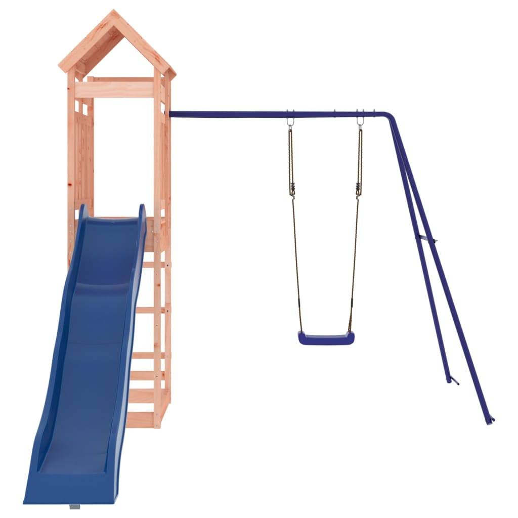 Helloshop26 - Aire de jeux d'extérieur balançoires toboggan portiques robuste jeux jardin 249 x 349 x 238 cm bois massif de douglas - Imagen 2