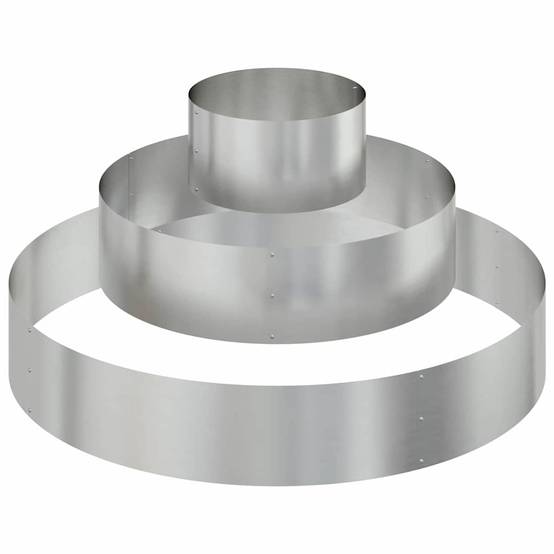 Jardinière Ronde Acier Galvanisé pour Jardin Extérieur Argent 120 cm – ComfortXL Outdoor Living - Image 2