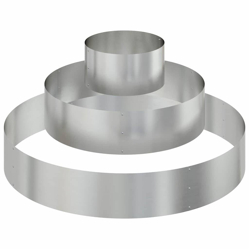 Jardinière Ronde Acier Galvanisé pour Jardin Extérieur Argent 120 cm – ComfortXL Outdoor Living - Image 2
