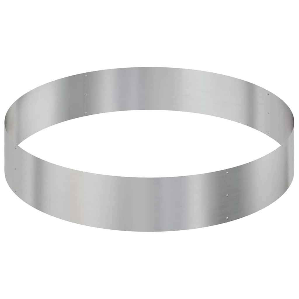 Jardinière Ronde Acier Galvanisé pour Jardin Extérieur Argent 120 cm – ComfortXL Outdoor Living - Image 5