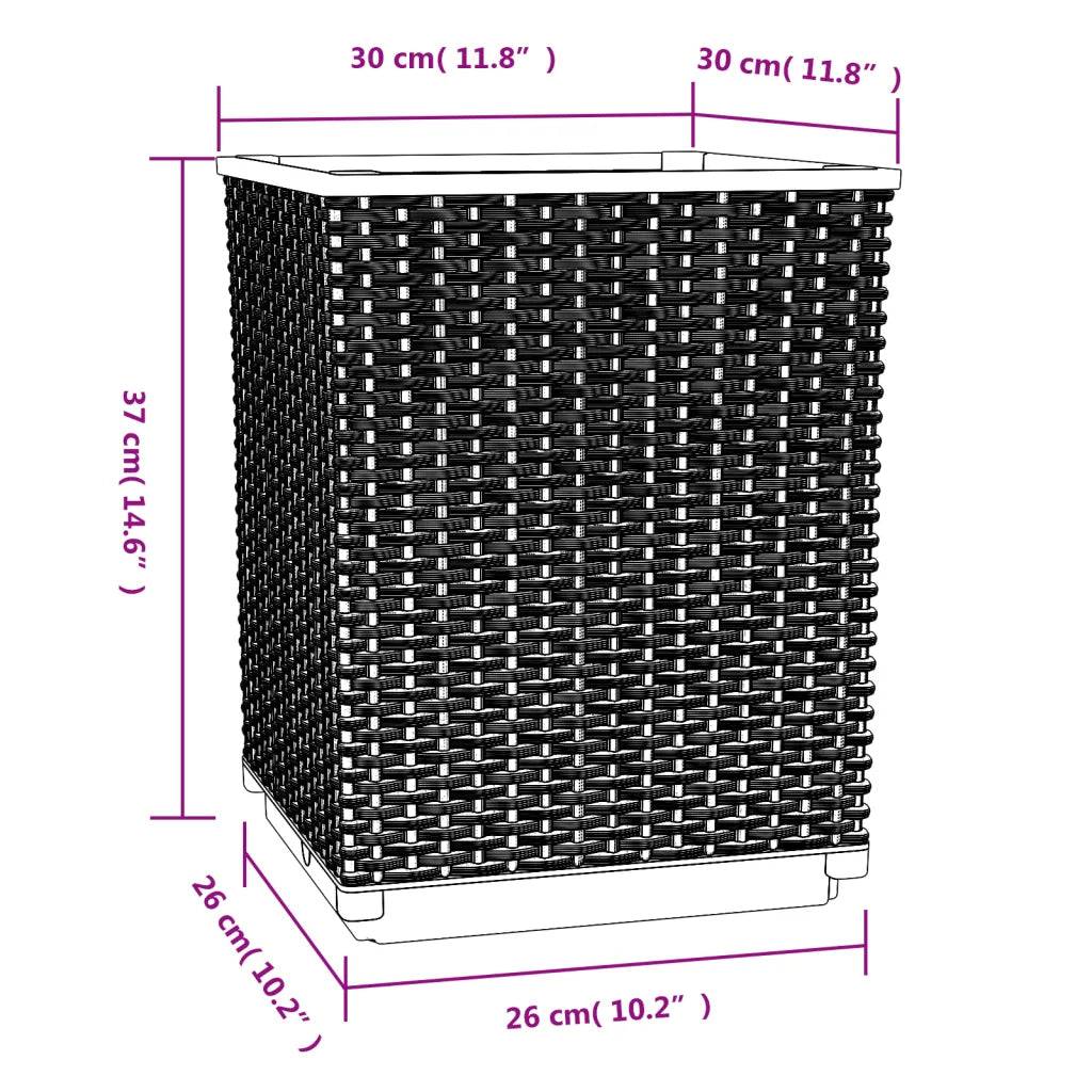 Helloshop26 - Lot de 4 jardinières décoratives modernes balcon jardin 30 x 30 x 37 cm en PP blanc - Image 6