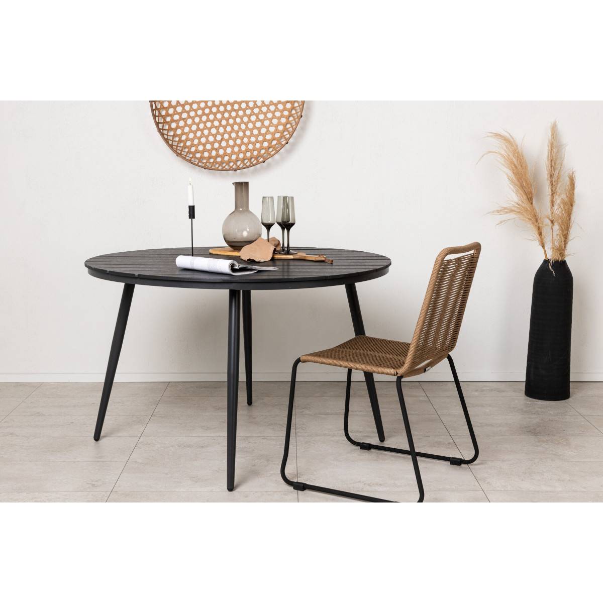 Table de Jardin Ronde "Break" 120cm Noir - Image 8