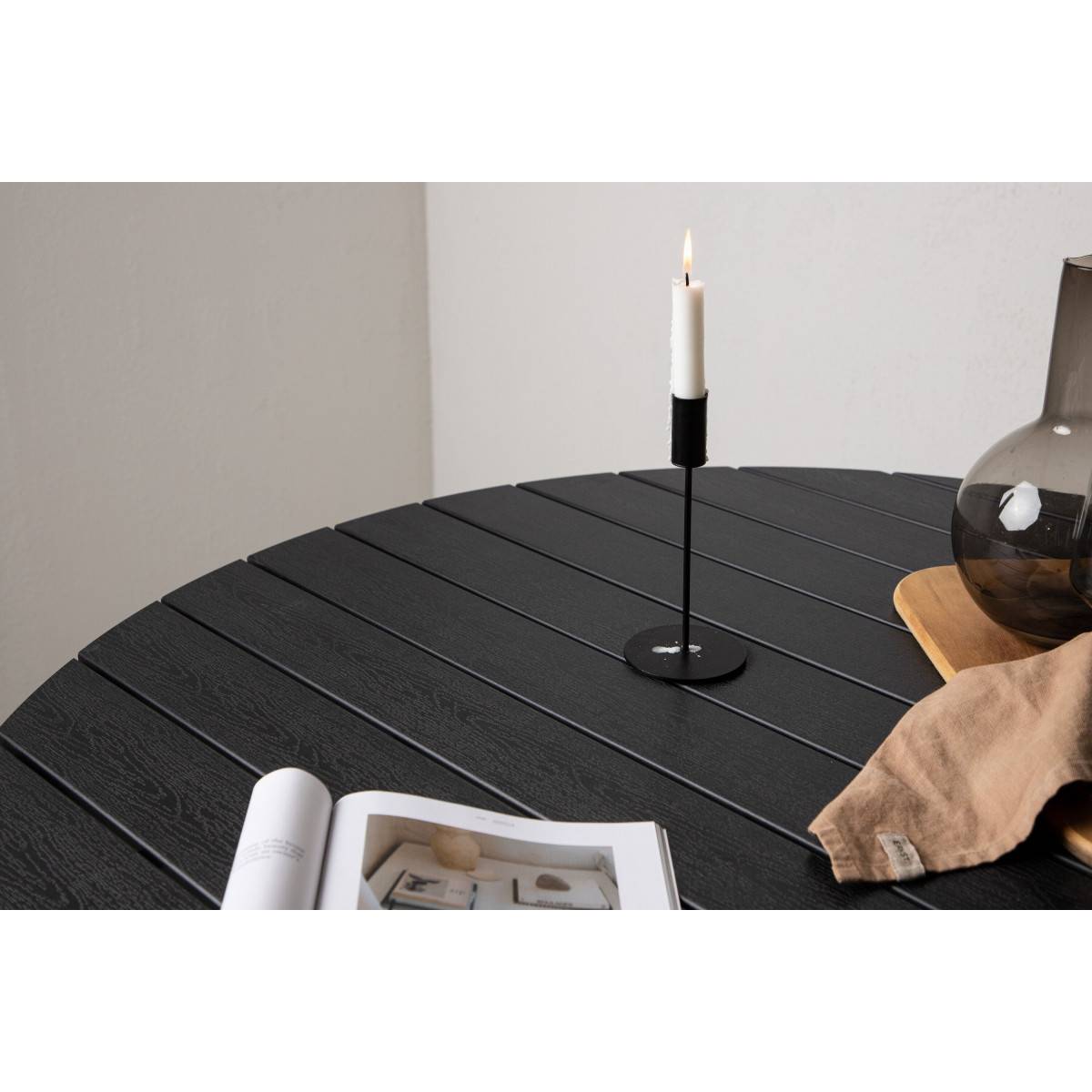 Table de Jardin Ronde "Break" 120cm Noir - Image 6
