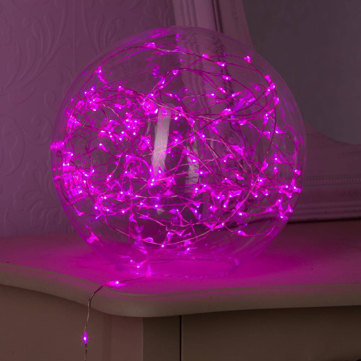 Feeric Christmas - Guirlande lumineuse intérieur 4m rose 40 LED à piles - Feeric Lights & Christmas - Imagen 2