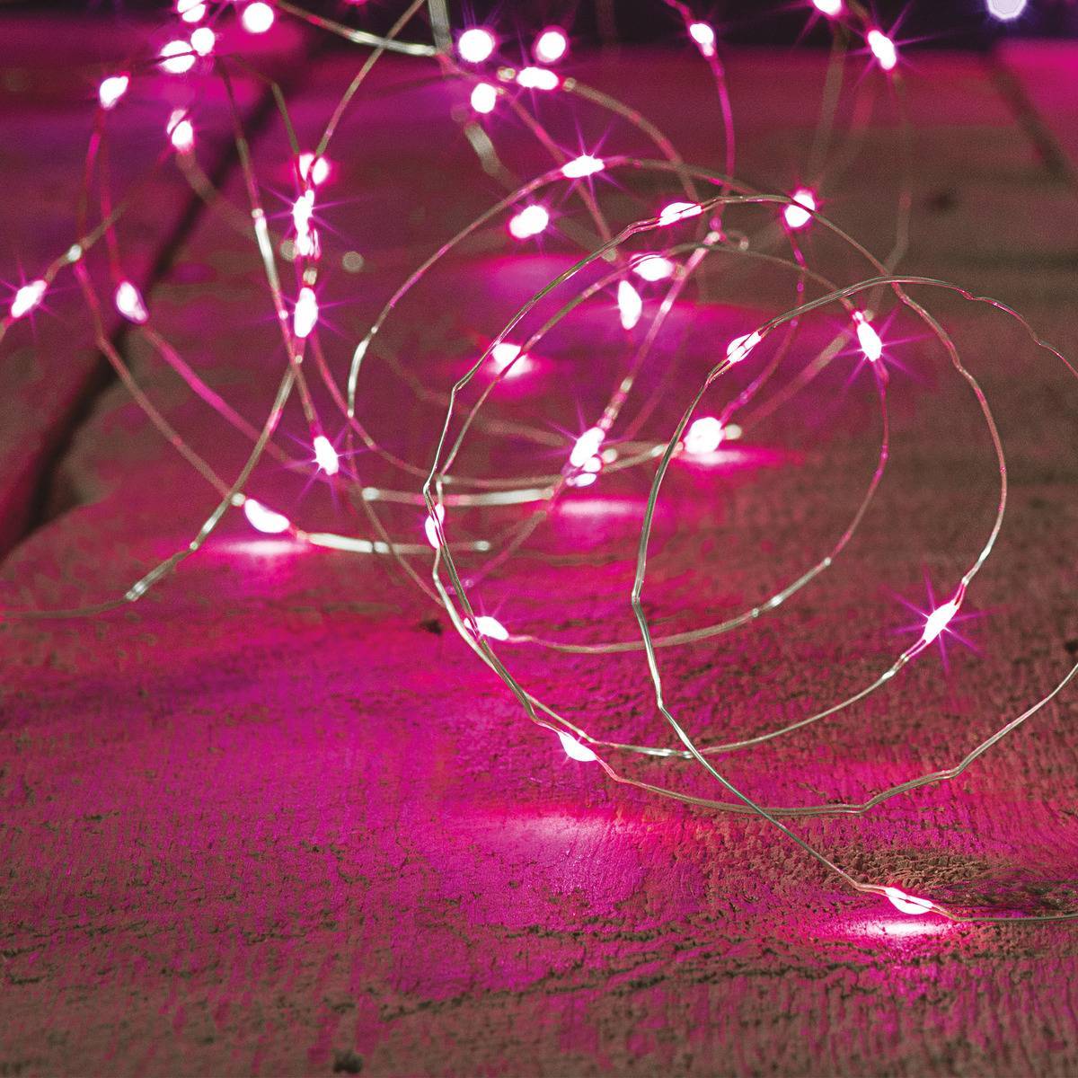 Feeric Christmas - Guirlande lumineuse intérieur 4m rose 40 LED à piles - Feeric Lights & Christmas - Imagen 1