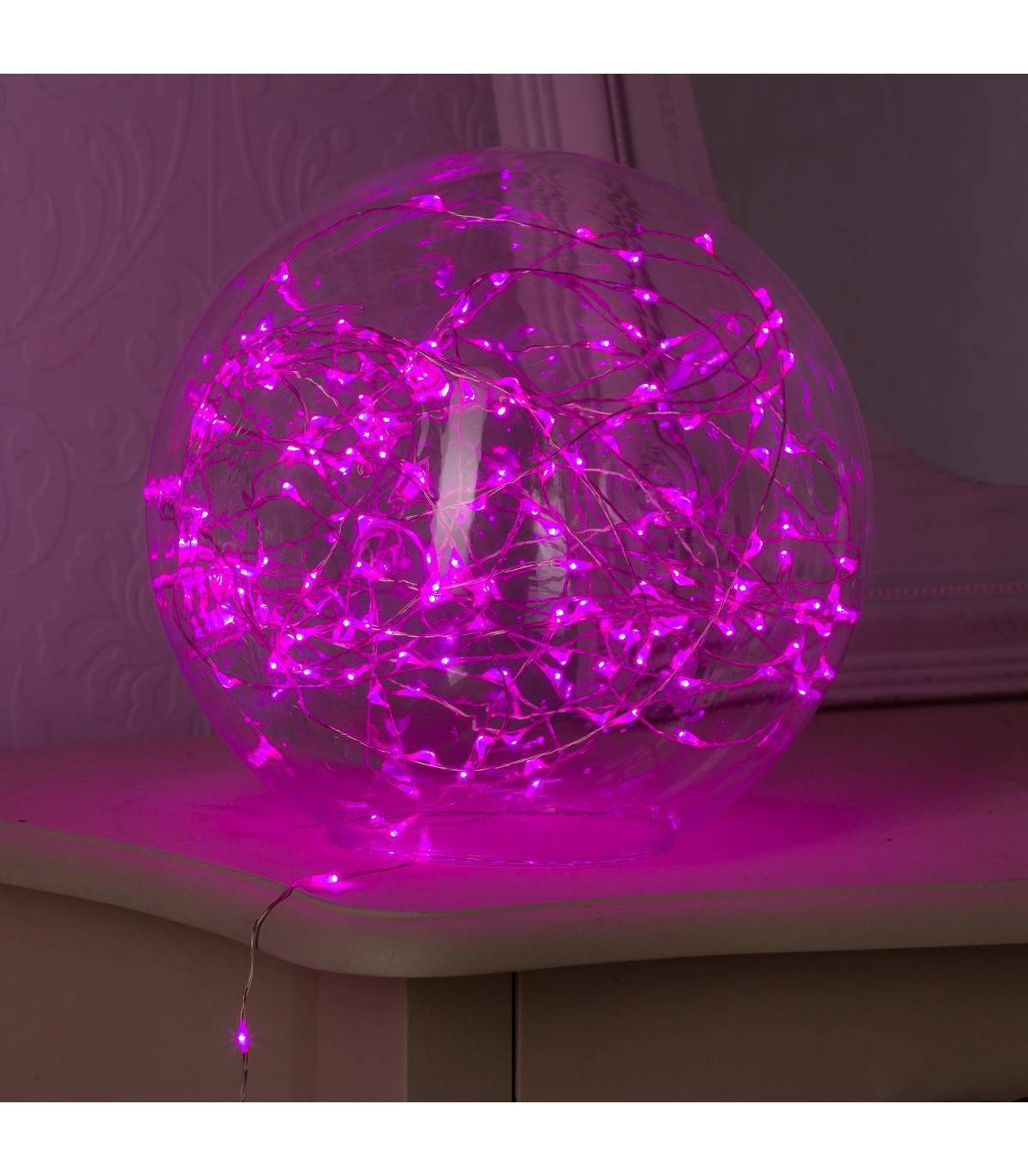 Feeric Christmas - Guirlande lumineuse intérieur 4m rose 40 LED à piles - Feeric Lights & Christmas - Imagen 3