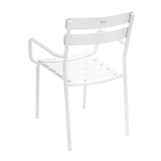 Oviala - Ensemble table inclinable 60 x 60 cm et 2 fauteuils blanc Almada - Oviala - Image 6