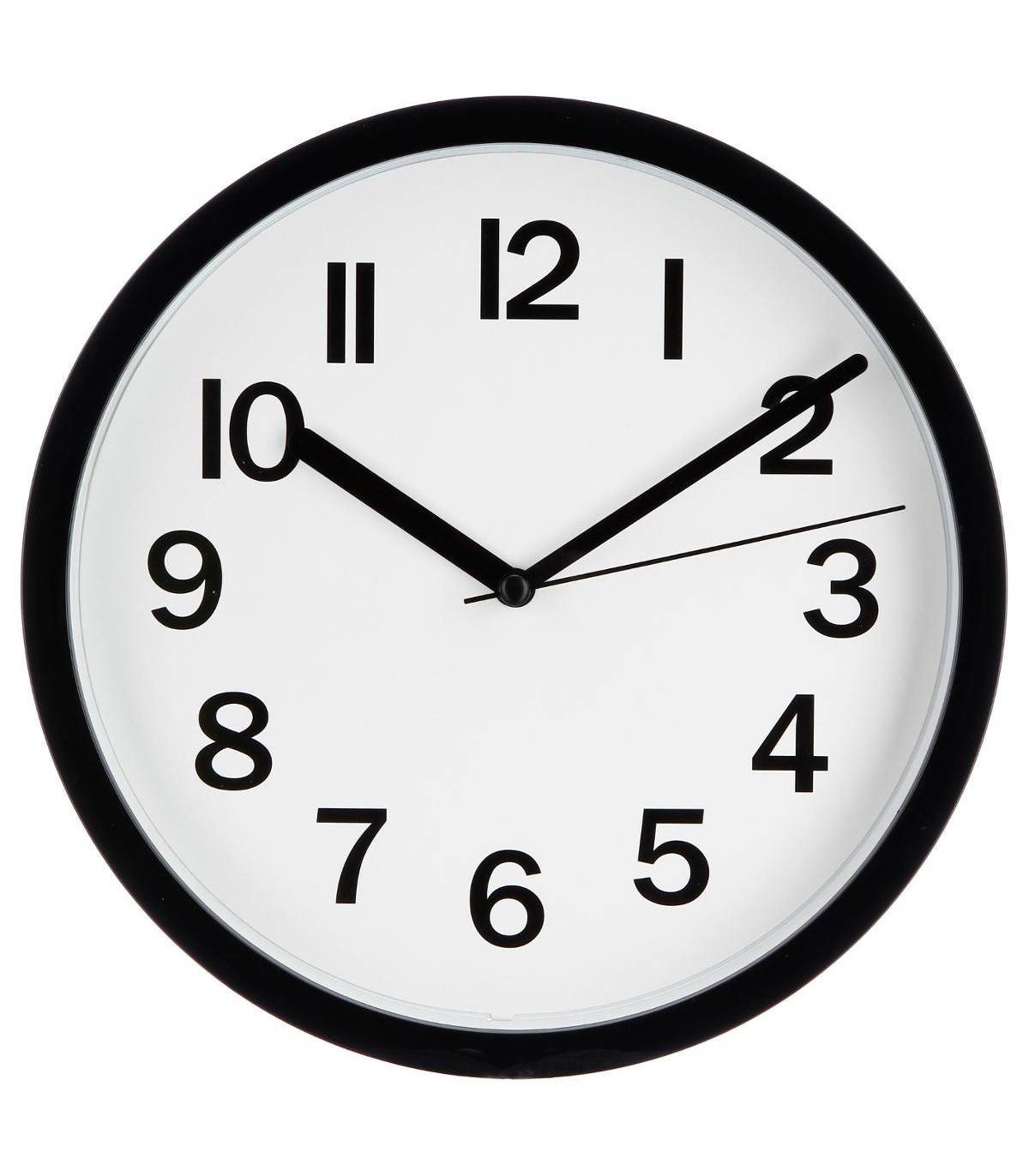 Pendule murale moderne Noir D 22 cm - Imagen 1