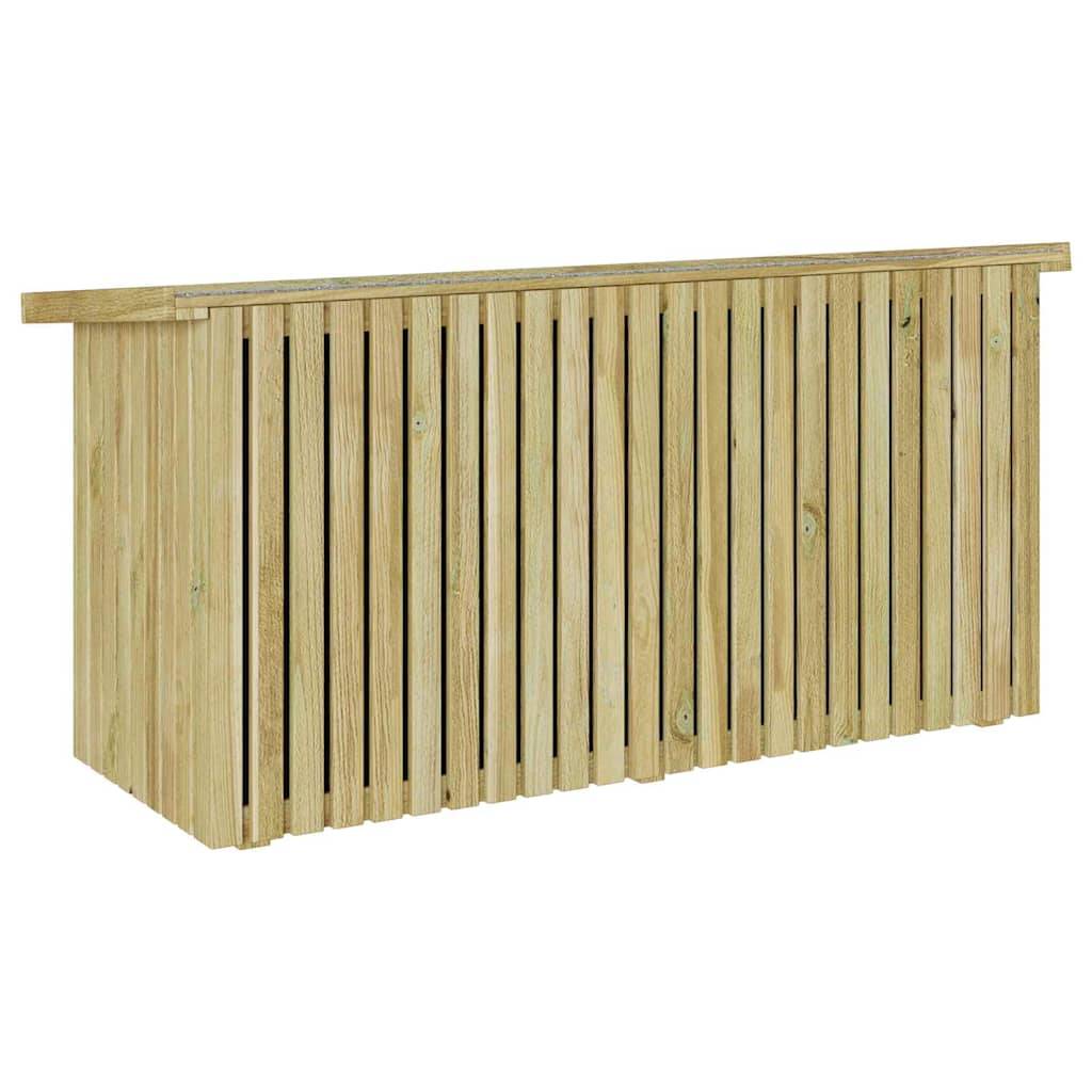 Boîte de Rangement Extérieur Pin Massif Imprégné Anti-UV Grande Capacité pour Outils et Coussins Marron – ComfortXL Outdoor Living - Image 7