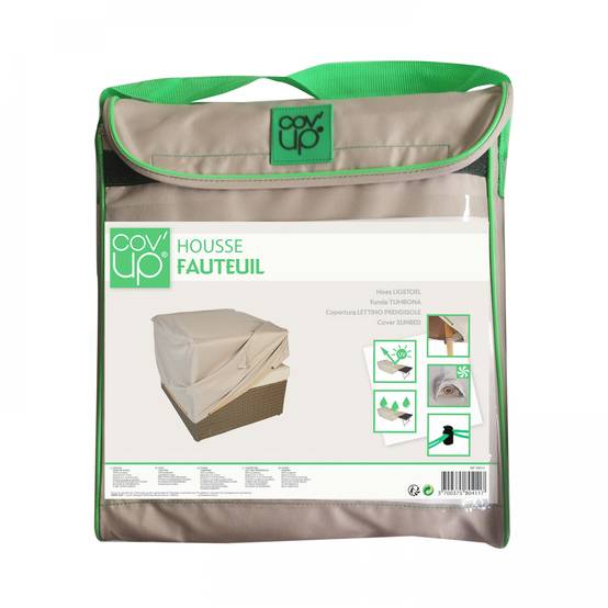 Oviala - Housse de protection pour fauteuil de jardin taupe Cov'Up - Oviala - Image 2