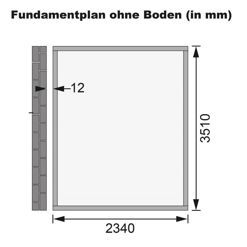 Abri de jardin adossé 8,27m² en épicéa gris avec embase Karibu Bomlitz - Image 7