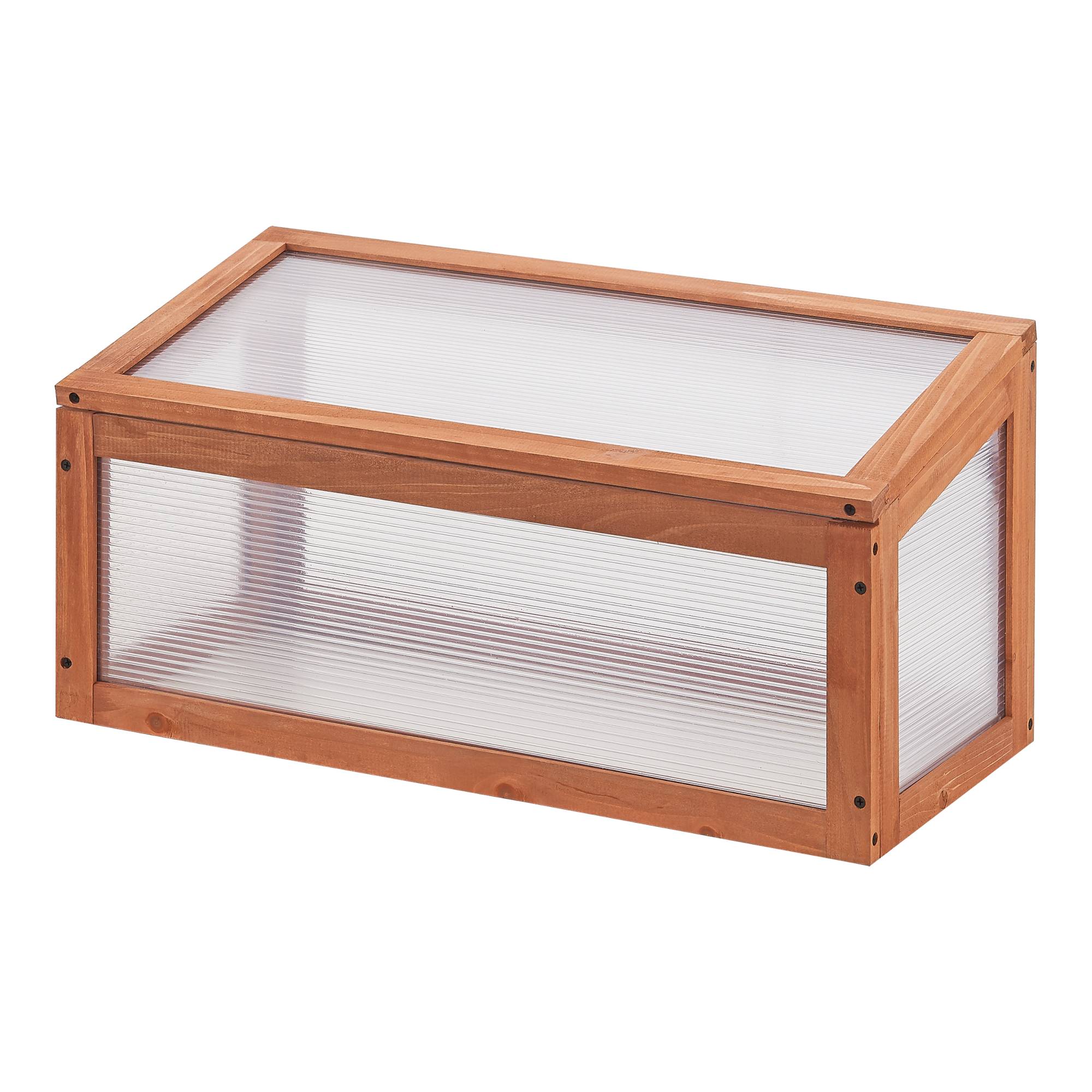 Casa.Pro - Châssis de jardin Laarbeek toiture relevable en appentis en polycarbonate et pin 60 x 30 x 23-30 cm [casa.pro] - Imagen 1