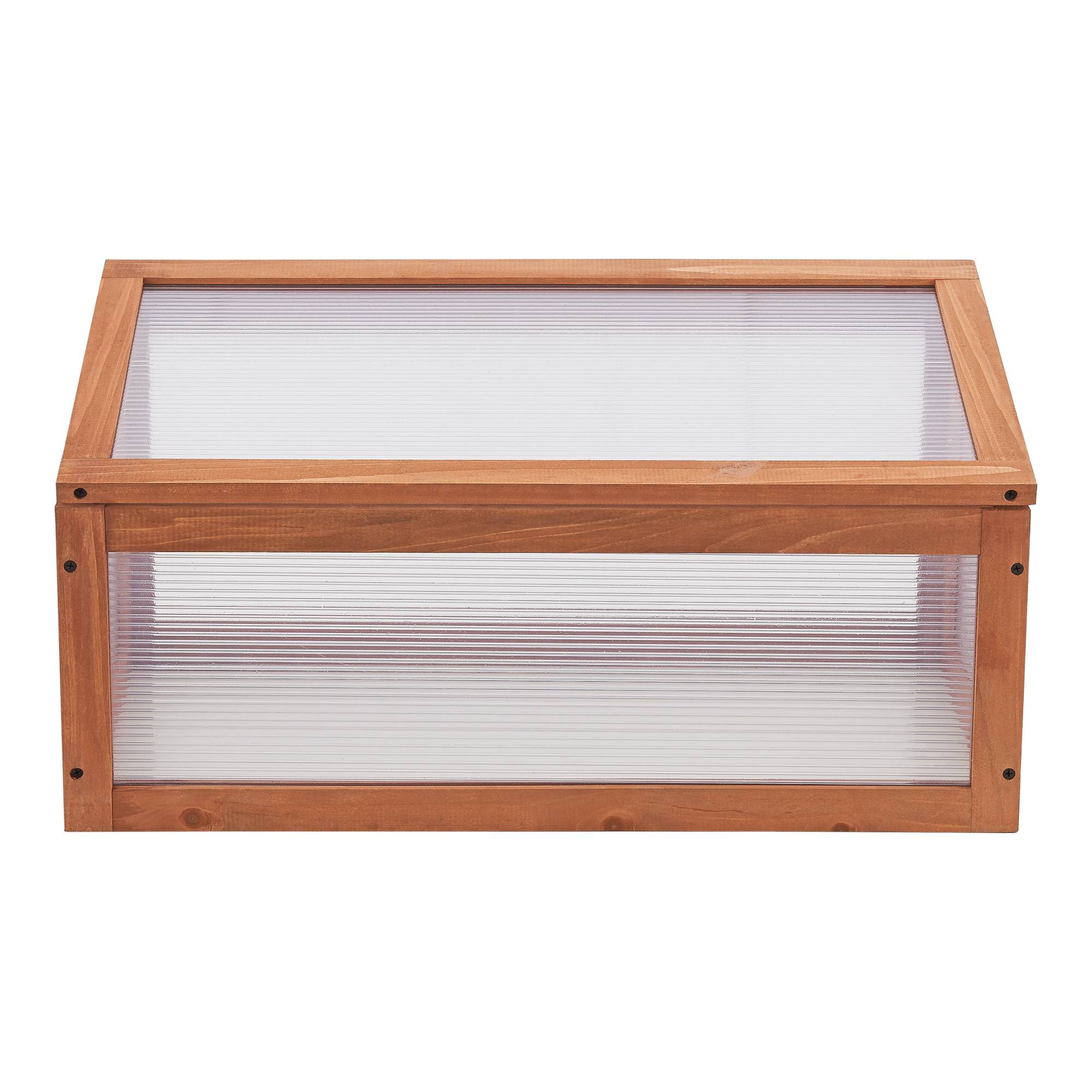 Casa.Pro - Châssis de jardin Laarbeek toiture relevable en appentis en polycarbonate et pin 60 x 30 x 23-30 cm [casa.pro] - Imagen 5