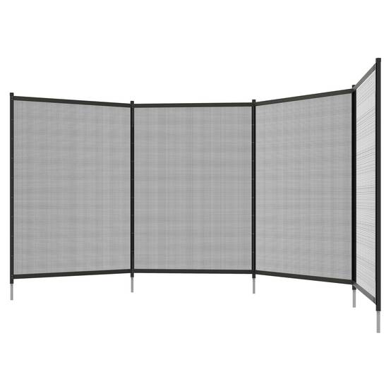 Barrière de sécurité piscine aluminium noir 365 x 2.5 x 126 cm - PANGIVO - Image 2