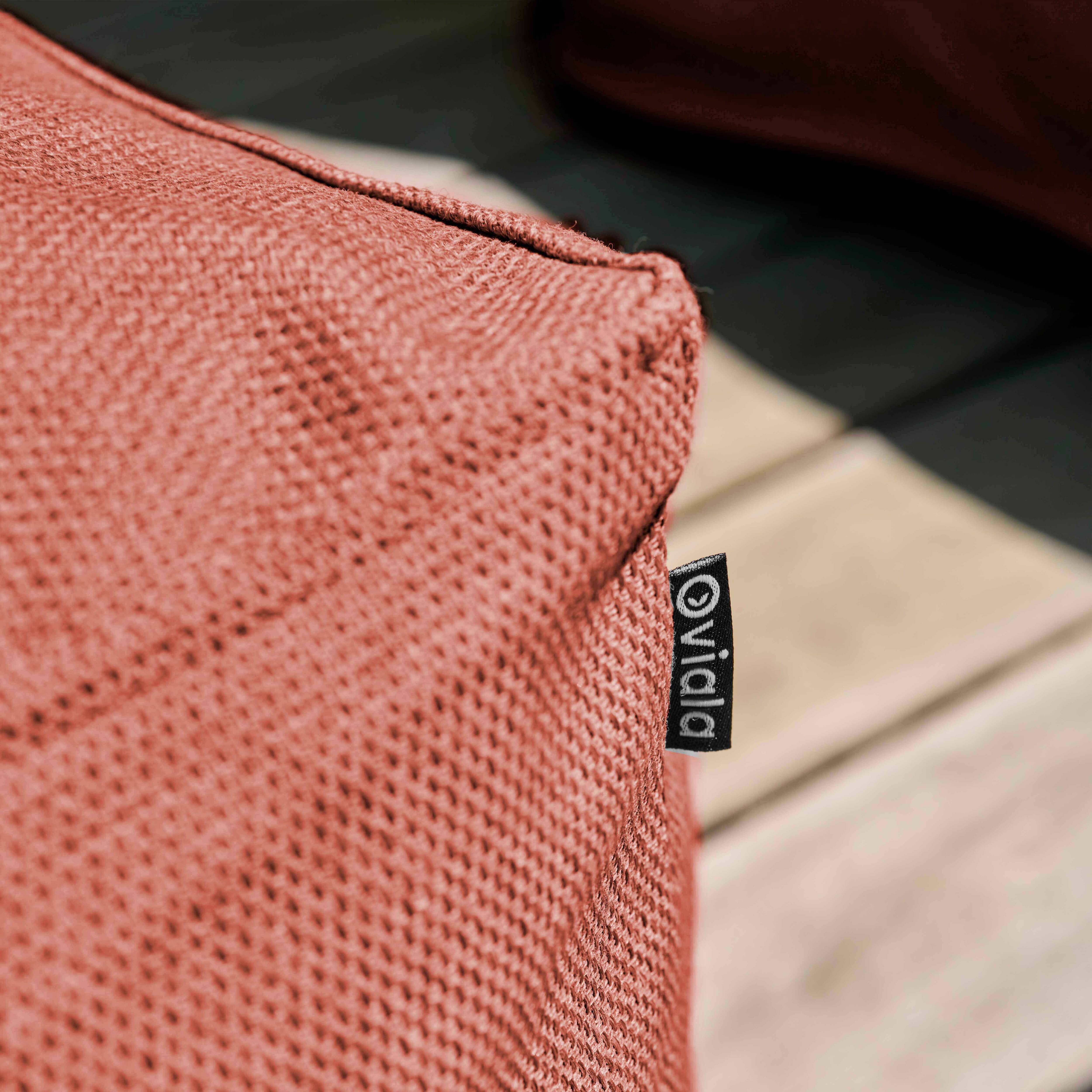 Oviala - Pouf de jardin pour canapé modulable terracotta Mixi - Oviala - Imagen 3