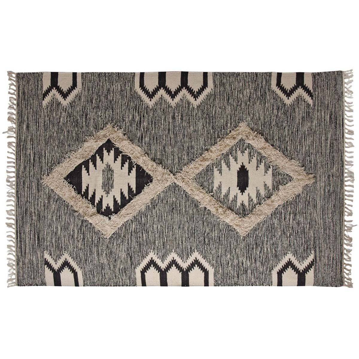 Aubry Gaspard - Tapis motif aztèque en coton 90 x 60 cm - Imagen 1