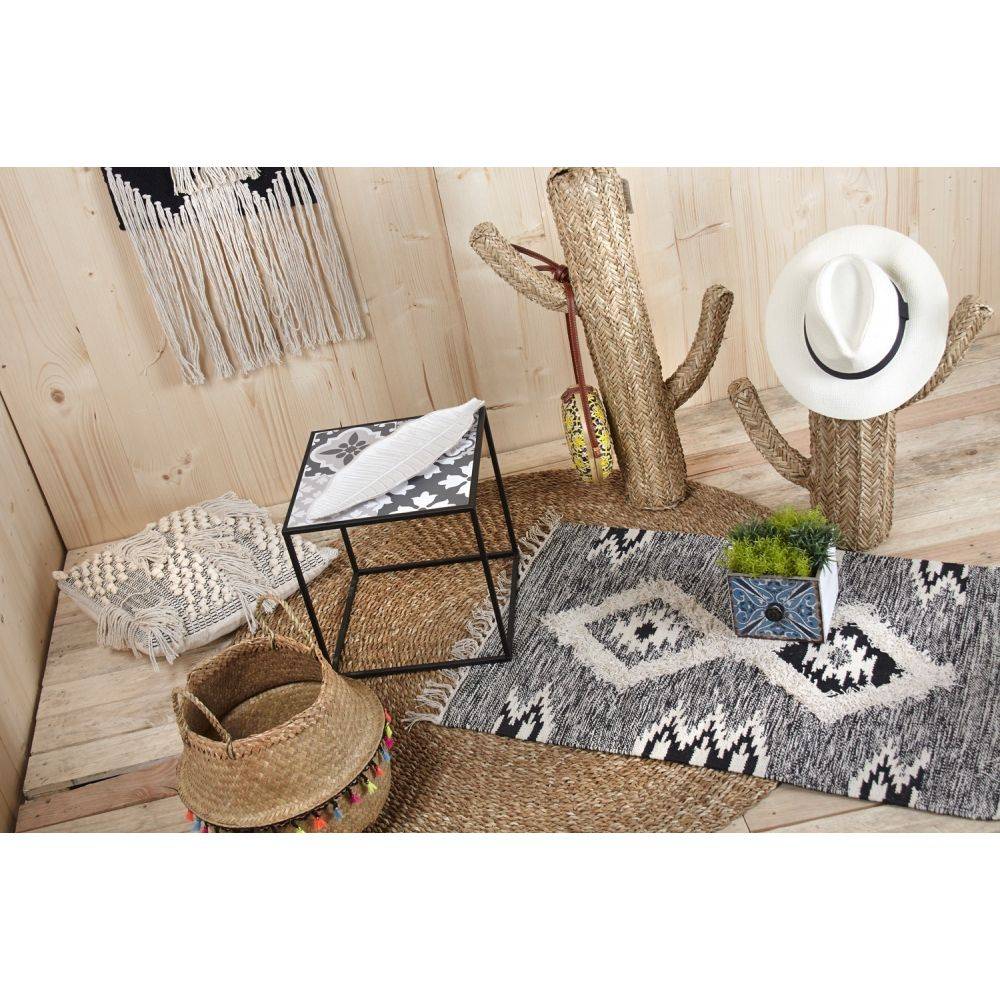 Aubry Gaspard - Tapis motif aztèque en coton 90 x 60 cm - Imagen 2