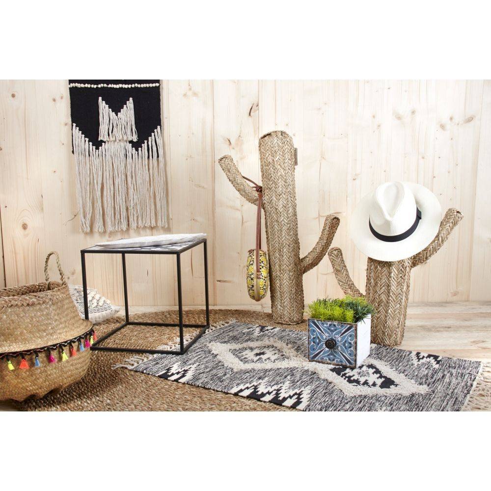 Aubry Gaspard - Tapis motif aztèque en coton 90 x 60 cm - Imagen 3