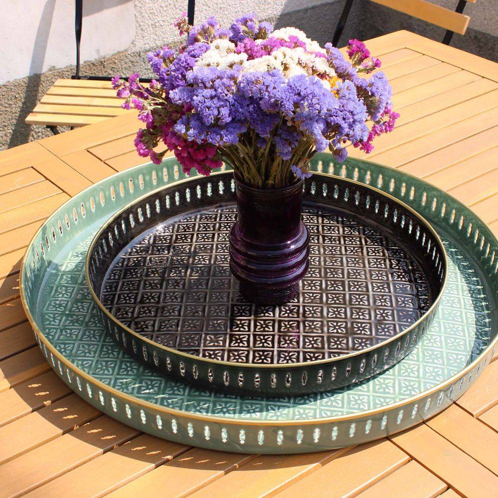 Bazardeluxe - Plateau en métal Jali 60 cm - Imagen 4