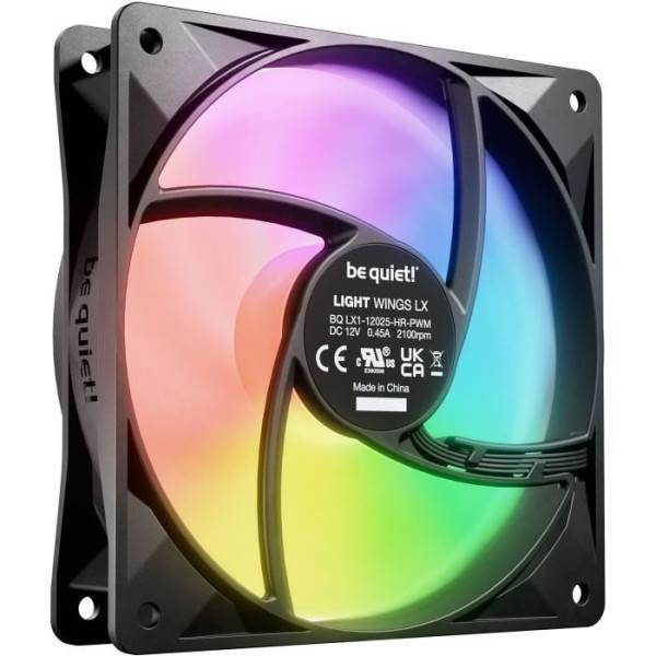 BE QUIET! - Light Wings LX - Ventilateur Boîtier - BL123 - 120 mm - PWM high - Speed - Image 4