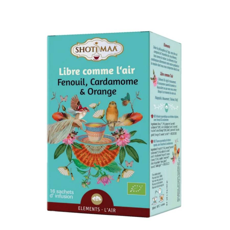 Tisane Bio sans Caféine – Infusions Bio Plante Naturelles Libre comme l'Air - Idéale en soirée - Ingrédients naturelles de qualité - Image 1